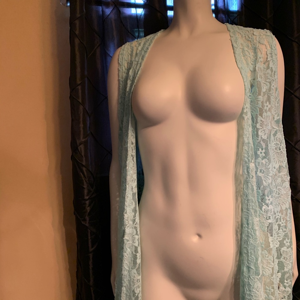 lula roe lace sleeveless cardigan